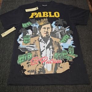 Reason PABLO El Patron Graphic Tee - Black with Yellow, Green, Tan and Red Print
